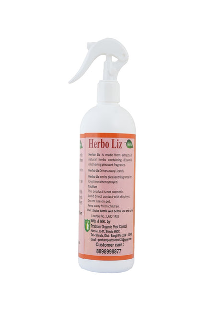 Pratham Organic Herbo Liz Home Care Spray 500ml | Plant Based Essential Oil Formula | Ready To Use Herbal Spray | Lemongrass, Neem & Orange Oil Blend