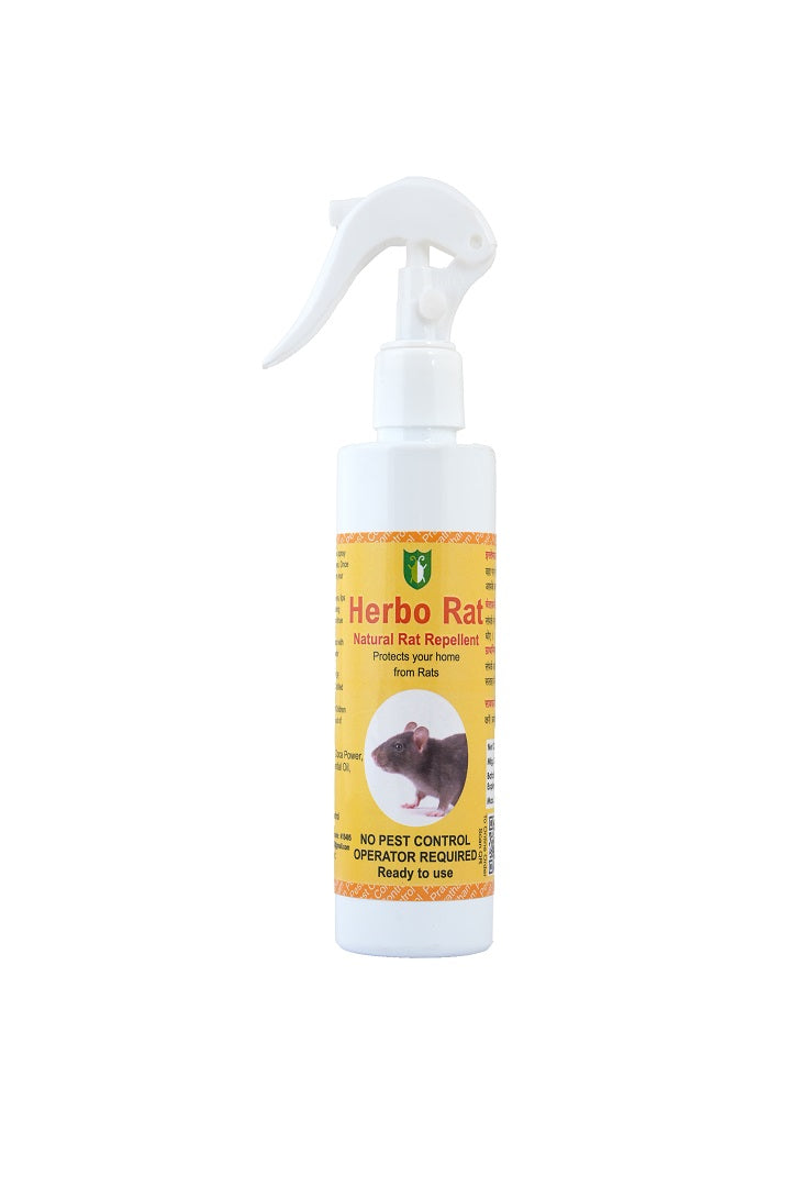 Pratham Organic Herbo Rat Spray | Plant-Based Home Care Spray | Essential Oil Formula | Ready to Use | 160 ml