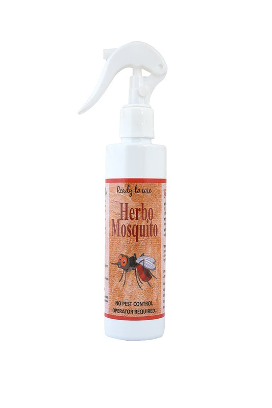 Pratham Organic Herbo Mosquito Spray 160ml | Plant Based Essential Oil Formula | Ready To Use Herbal Home Care Spray | Lemon Eucalyptus & Citronella Oil Blend
